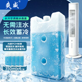 爽威空调扇冰晶盒冷风扇保温箱制冷冰盒冰板冰砖蓝冰春游摆摊母乳食物保鲜350ml4个装免注水BH-01