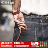 马登工装美式重磅赤耳丹宁牛仔裤男马毛皮牌巴黎扣原牛直筒休闲长裤子 靛蓝 【男士牛仔裤/517西部原牛色/原浆工装裤男款】 31