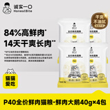 诚实一口P40全价猫粮成猫幼猫室内外80%鲜肉高蛋白泌尿大鹅味试吃装160g