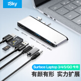 iSky 微软Laptop3/4/5/GO扩展坞USB3.0高速转接头HDMI 4K高清连接器微软Surface Laptop3/4/5/GO拓展坞七合三