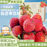 京地达广东增城仙进奉荔枝4.5斤特大果20g+ 不泡水空运新鲜水果礼盒包邮