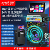 夏新（Amoi）家庭ktv音箱套装抖音2026年新款家用户外点唱机卡拉ok功放一体机广场舞音响带显示屏动态谱 【尊享|200吋投影】18吋+24吋屏29喇叭