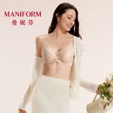 曼妮芬【聚拢型文胸】性感聚拢内衣女无钢圈聚拢文胸蕾丝内衣 肤色 80B