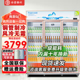 白雪雅竹大容量饮料柜商用冰柜直冷藏展示柜酒水柜纯风冷无霜保鲜柜超市玻璃门冰箱立式啤酒柜 三门升级铝合金门【铜管丨风冷无霜】