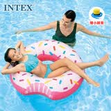 INTEX成人甜甜圈游泳圈巧克力腋下圈加大加厚救生圈海边戏水56265