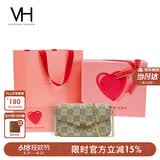 VANESSA HOGAN VH女包山茶花信封包轻奢老花链条小包单肩斜挎包生日礼物送女友