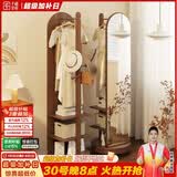 千禧华府镜子全身镜旋转穿衣镜家用镜子落地镜可移动卧室衣帽架一体轮胡4