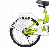 自行车后轮防护网儿童防夹脚护网电动车防护罩儿童后座护网 小号防护网-白色(适合16-20寸自行车)