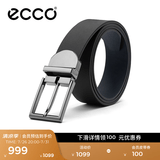 爱步（ECCO）男士皮带 金属针扣腰带男 皮带 9105892 黑色/午夜蓝910589291158 120cm