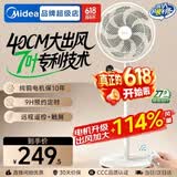 美的（Midea） 电风扇家用远距离大风量落地扇空气循环智能遥控摇头电扇宿舍轻音低噪立式节能风扇 【40CM大网圈 风量提升】遥控定时