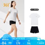 361°运动套装女夏季新款跑步速干短袖短裤两件套瑜伽服662524001H-1