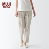 MUJI女式 聚酯纤维 锥形裤 裤子 长裤 休闲裤 BEH17C3A 淡黄色 M 160/66A