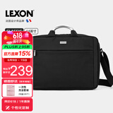 乐上（LEXON）电脑包手提单肩包男士商务苹果笔记本包14英寸简约出差公文包蓝黑