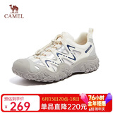 骆驼（CAMEL）溯溪鞋男撞色拼接绑带户外鞋 L14S469663 米白/灰/深蓝(男款) 41