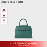 CHARLES&KEITH金属扣带手提单肩妈妈包凯莉包包女包生日礼物送女友CK2-50160102 Teal蓝绿色 M