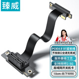 臻威（ZHENWEI）PCIe4.0 X1延长线 台式电脑主板PCIe插槽无损延长 10厘米 支持网卡/声卡/2.5G远程开关机卡/DMA卡