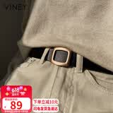 viney牛皮女士皮带时尚高颜值腰带配牛仔裤带轻奢学生装饰裙带生日礼物