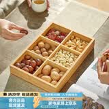忆壶茶（YIHUTEA）围炉煮茶烤网圆形炭火烤网架不锈钢烤网电陶炉方格网圆形烤盘 【六宫格】干果盘