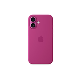 Apple/苹果 iPhone 16硅胶手机壳-紫红色 磁吸苹果16手机壳苹果手机壳全包旗舰店原装保护壳