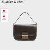 CHARLES&KEITH复古翻盖金属扣豆腐包单肩包小方包包女包生日礼物CK2-80782444