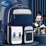 迪士尼（Disney）儿童书包小学生男孩护脊护肩减压3-6年级4轻便5大容量男童 【护脊多口袋】藏灰（1-4年级）