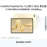 HUAWEI MatePad Pro 12.2英寸柔光版华为平板电脑双层OLED柔光屏12+512GB WIFI流金