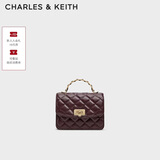 CHARLES&KEITH经典菱格链条手提小方包单肩斜挎包包女包生日礼物CK2-50701608