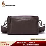 暇步士（Hush Puppies）斜挎包单肩包头层牛皮男大容量复古邮差小挎包休闲简约生日礼物