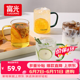 富光玻璃杯水杯子茶杯具凉水杯牛奶啤酒果汁杯子耐高温马克杯家居馆