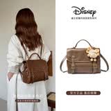 迪士尼（Disney）双肩包女士2026新款简约高颜值实用背包生日礼物送老婆女生 美拉德-棕色【礼盒+礼袋+挂件】