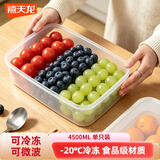禧天龙冰箱保鲜盒食品级冰箱收纳盒密封盒蔬菜水果冷冻盒 4.5L