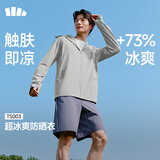 蕉下（beneunder）冰丝防晒衣服男外套防紫外线凉感透气户外钓鱼AL106浅咖灰3XL