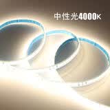 优束220v自粘灯带LED软灯条宽8mm高亮2835背景线条灯槽展柜免驱动贴片 套管防水10mm-中性光 10米