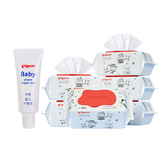 贝亲（Pigeon）新生儿护臀两件套（柔湿巾100片*6包+护臀膏35g）