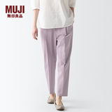MUJI女式 聚酯纤维 锥形裤 裤子 长裤 休闲裤 BEH17C3A 浅紫色 M 160/66A