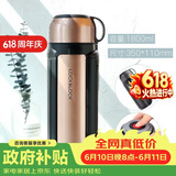 乐扣乐扣（LOCK&LOCK）保温壶304不锈钢保温保冷水壶户外露营旅行壶1.8L金色