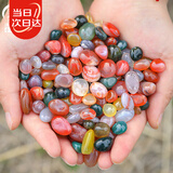 寿禾 雨花石天然鹅卵石彩色鱼缸花盆装饰造景 雨花石0.8-1.5cm 2kg