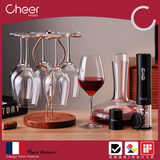 启尔（Cheer）红酒杯水晶玻璃高脚杯11件酒具葡萄酒杯醒酒器开瓶器酒塞礼盒套装