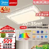 美的（Midea）LED吸顶灯现代轻奢客厅餐厅灯具仿水晶灯饰智能客厅灯140瓦包安装