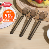 美丽雅一次性勺子50支独立包装食品级饭勺耐高温加厚外卖打包汤勺