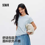 森马（Semir）商场同款|短袖T恤女夏纯色圆领正肩衣服2026百搭上衣101926100001