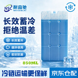 耐森驰冰晶盒 空调扇制冷冰盒冰板冰砖蓝冰商用钓鱼降温保温箱运输自制冰块免注水850ml  4只装