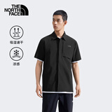 北面（The North Face）短袖衬衫凉感速干衣户外休闲透气8BYP 宇宙黑/JK3 M