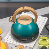 Hopelife 好来福不锈钢鸣笛水壶2.5L烧水壶明火燃气专用 2.5升水壶（渐变绿）