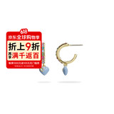蔻驰（COACH） 女士心形吊坠圈形耳环 抱耳式设计 精密镶嵌 金属材质 生日礼物 多色/金色 One Size