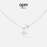 APM Monaco【杨紫同款】六芒星项链女款送女生女友生日七夕情人节礼物 【顺丰包邮+精美礼盒】双颗六芒星可调节项链