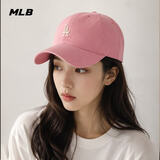 MLB帽子男女章若楠同款软顶遮阳棒球帽鸭舌帽3ACPB076N-07PKM-F