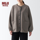 MUJI女式 抓绒 开衫 家居服 睡衣上衣单件外套 FD1IVC3A 深棕色 XL（165/92A）