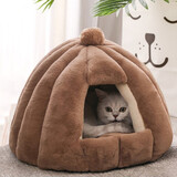 珑小宠 猫窝四季通用半封闭式猫窝狗窝冬季保暖猫屋小型犬宠物用品 南瓜猫窝【14斤猫咪9斤狗狗】