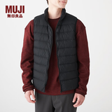 MUJI 男式 轻量羽绒便携式 背心 19AD432 黑色 M